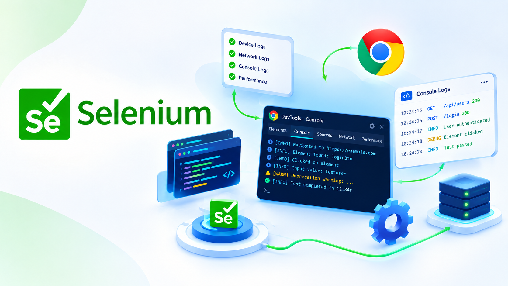 Selenium CDP Console Logs